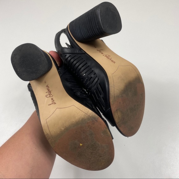 Sam edelman Rocco laser cut lace up block sandals - Picture 5 of 6